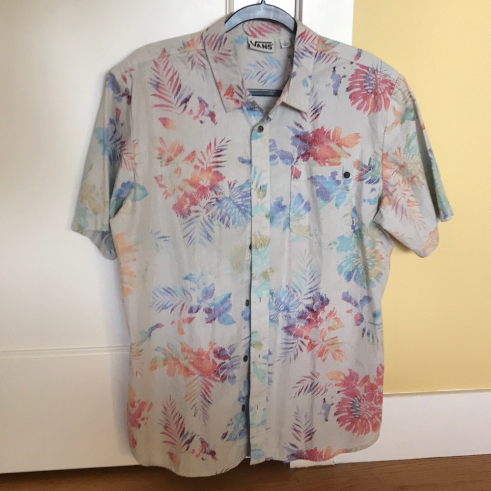 Vans floral button up